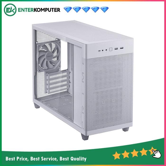 Asus PRIME AP201 Tempered Glass White Edition - foto 1