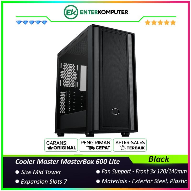 Cooler Master MasterBox 600 Lite Black - foto 1