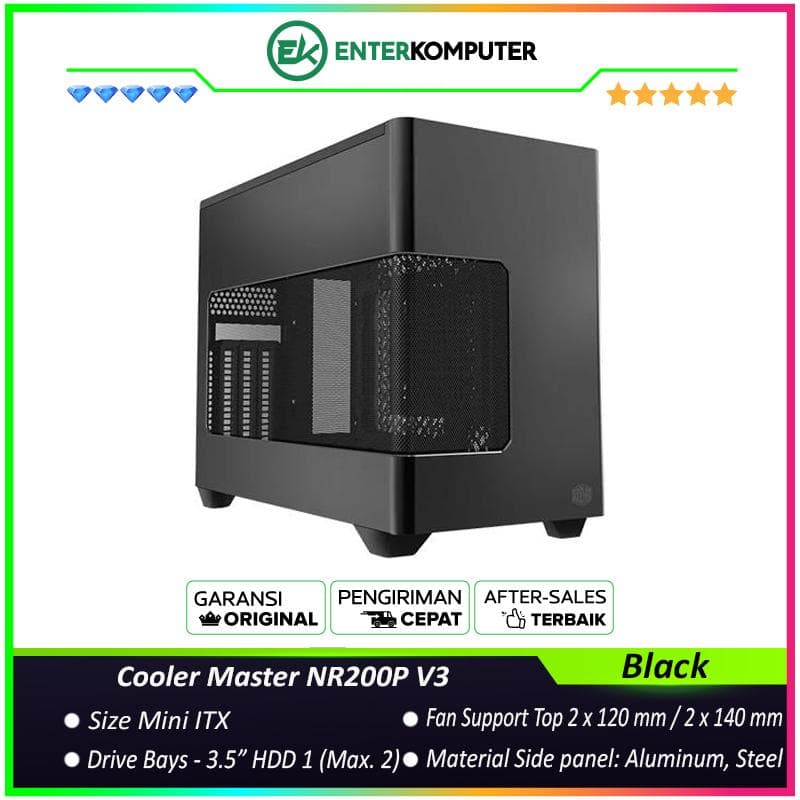 Cooler Master NR200P V3 Mini-ITX Compact Case - foto 1