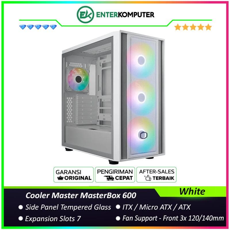 Cooler Master MasterBox 600 White - foto 1
