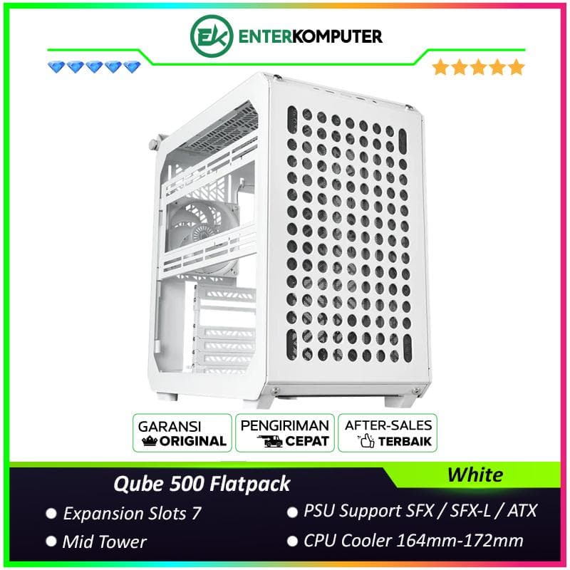 Cooler Master Qube 500 Flatpack (White) - foto 1