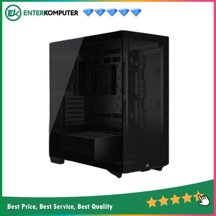 Corsair 3500X Tempered Glass (Black) - foto 1