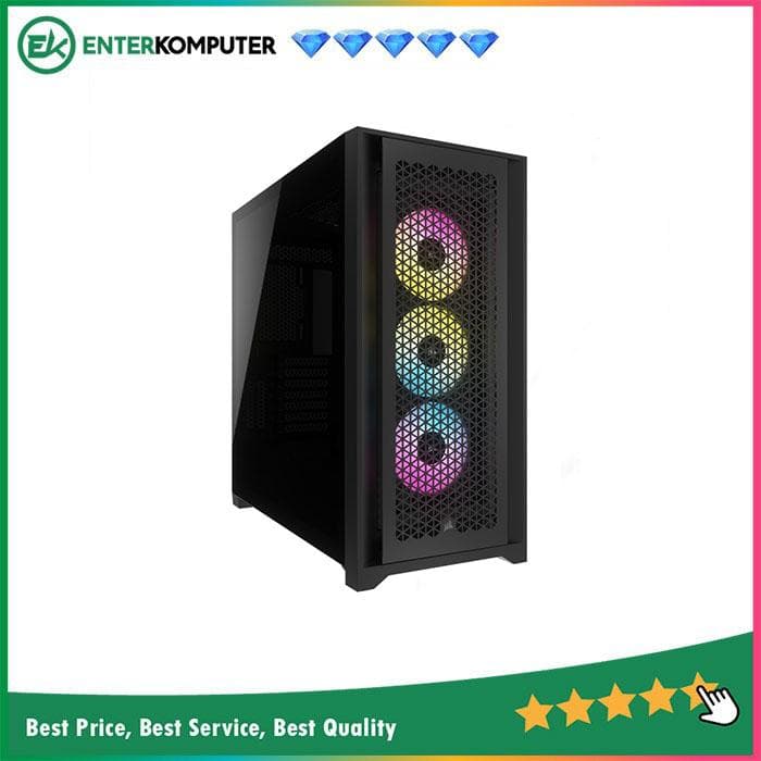 Corsair iCUE 5000D RGB Airflow Tempered Glass (Black/White) - foto 1