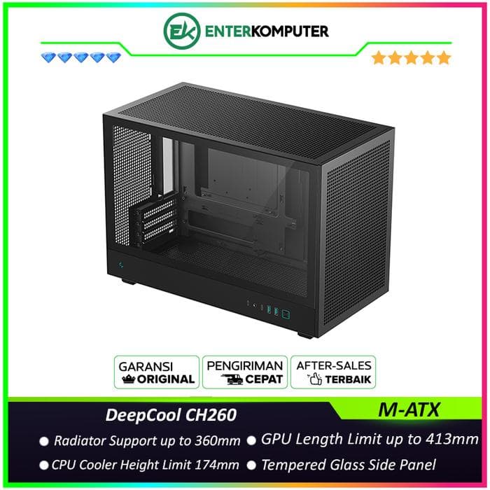 DeepCool CH260 High-Airflow M-ATX Compact Case - foto 1