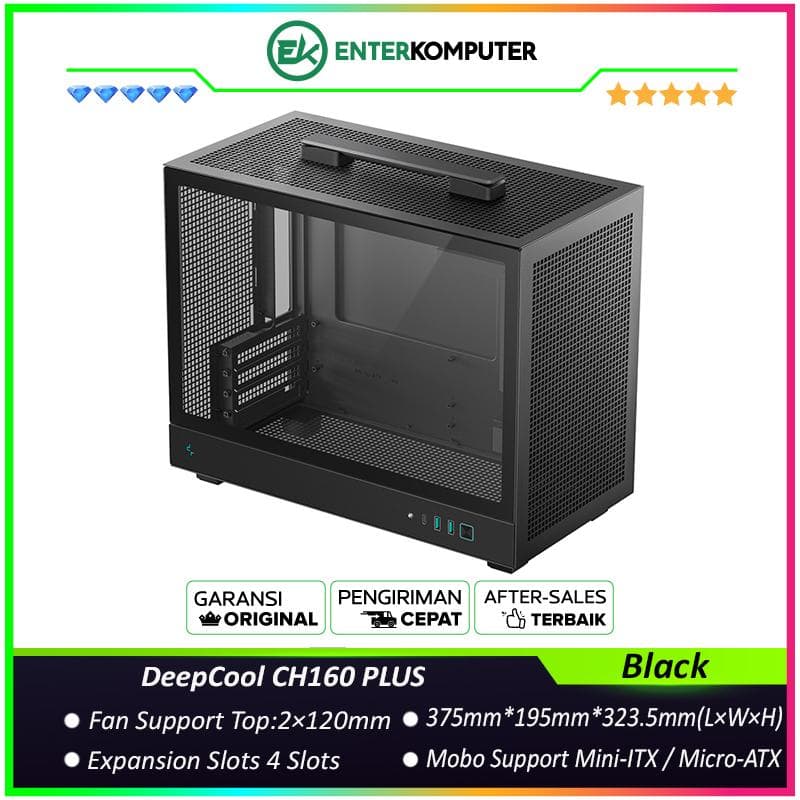DeepCool CH160 PLUS Portable M-ATX Compact Case - foto 1