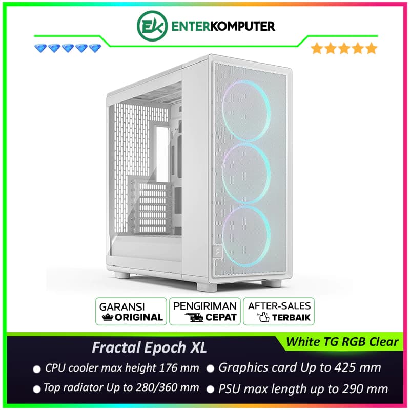 Fractal Epoch XL White TG RGB Clear - foto 1