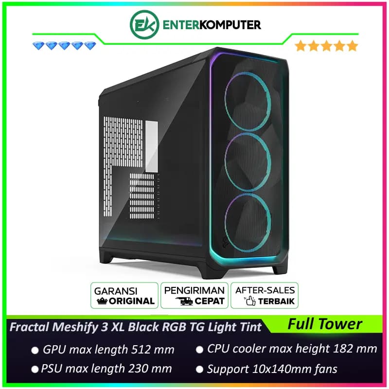 Fractal Meshify 3 XL Black RGB TG Light Tint - foto 1