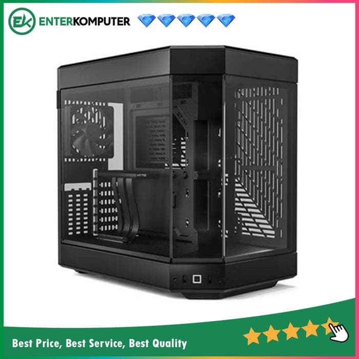 Hyte Y60 Pitch Black - Modern Aesthetic Dual Chamber ATX Case - foto 1