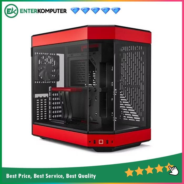 Hyte Y60 Black Cherry - Modern Aesthetic Dual Chamber ATX Case - foto 1