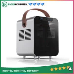 JONSPLUS BO100 Silver - ITX Case - Aluminum Case - Tempered Glass Side Window - PSU support SFX/SFX-L - foto 1