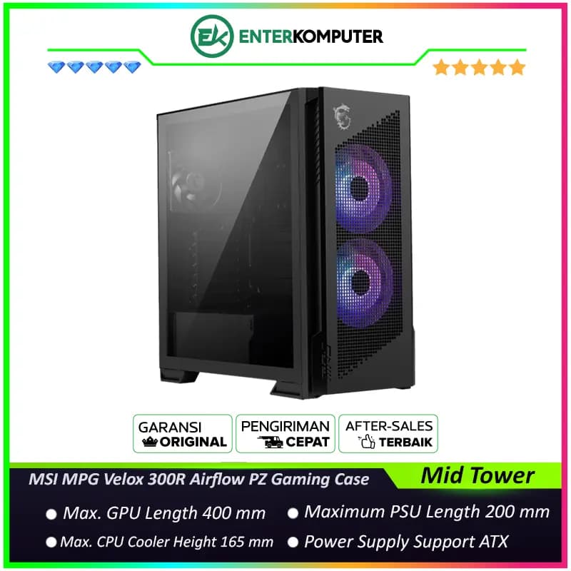 MSI MPG Velox 300R Airflow PZ Gaming Case - foto 1
