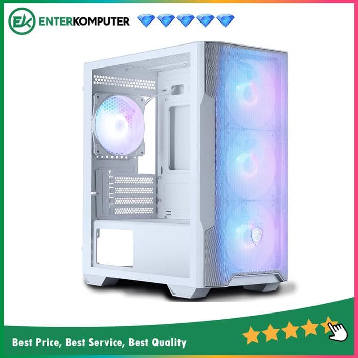 MSI MAG Forge M100R White Gaming Case - foto 1