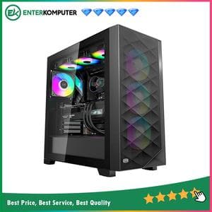 PCCooler C3 D510 Black ARGB - Tempered Glass - foto 1