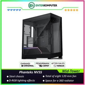 Phanteks NV5S Satin Black D-RGB Near-seamless Glass View Mid-Tower Case - foto 1