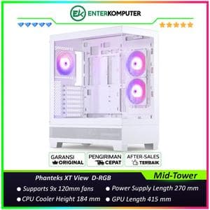 Phanteks XT View Matte White D-RGB Near-seamless Glass Mid-Tower Case - foto 1