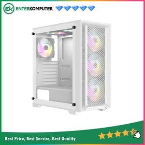 VenomRX AEGON WHITE - ATX Tempered Glass 4X12CM ARGB Fan - foto 1