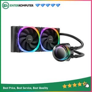 Antec Vortex 240 ARGB Liquid Cooler - Suspended Spiral Pump Head Design - 2x Fusion 120 PWM ARGB Fan - foto 1