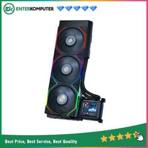 LIAN LI Hydroshift LCD AIO 360TL BLACK with 2.88” IPS LCD Screen - Enhanced Display - Unleash Power, Elevate Style & High Performance - Side-Mounted Design with Optimized Cable Managment - foto 1