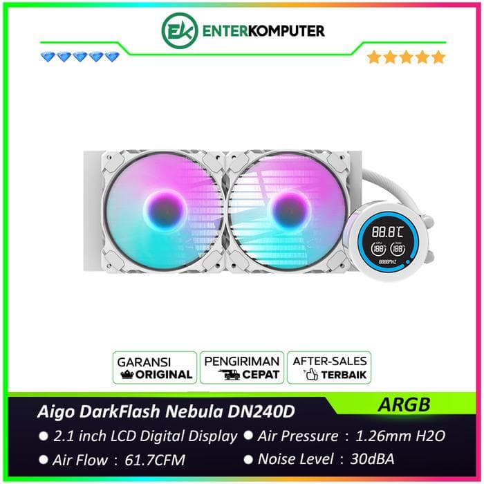 Aigo DarkFlash Nebula DN240D ARGB - White Edition - foto 1