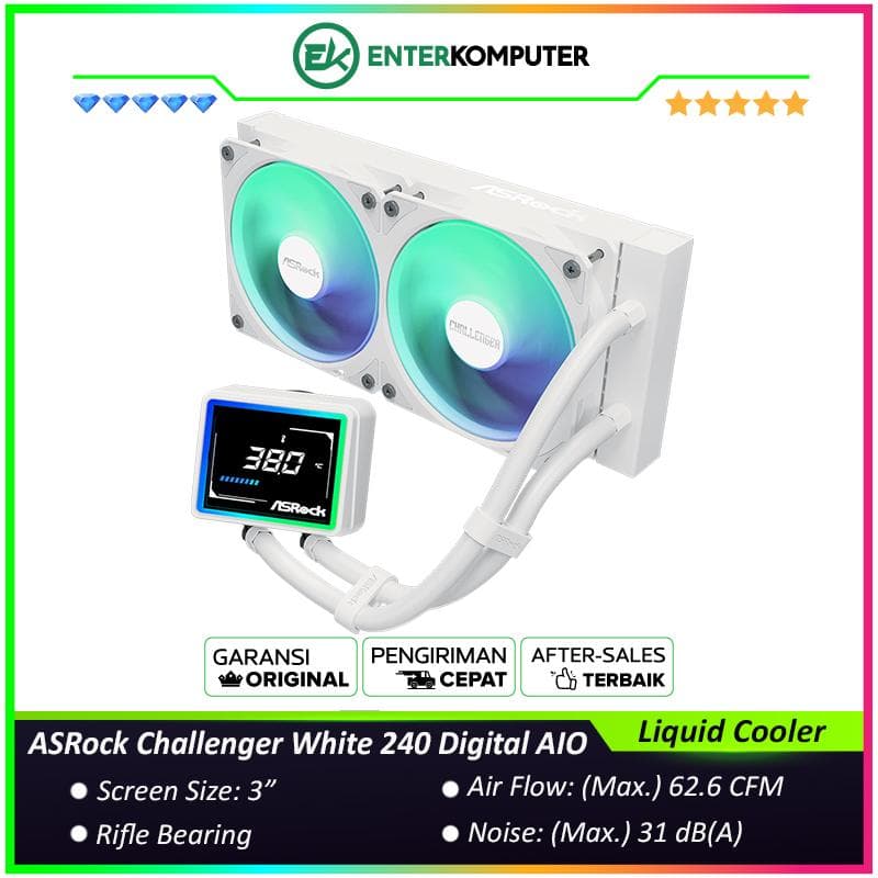 ASRock Challenger White 240 Digital AIO Liquid Cooler - foto 1
