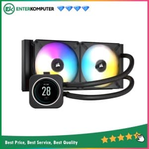 Corsair iCUE H100i Elite LCD Display Liquid CPU Cooler - foto 1