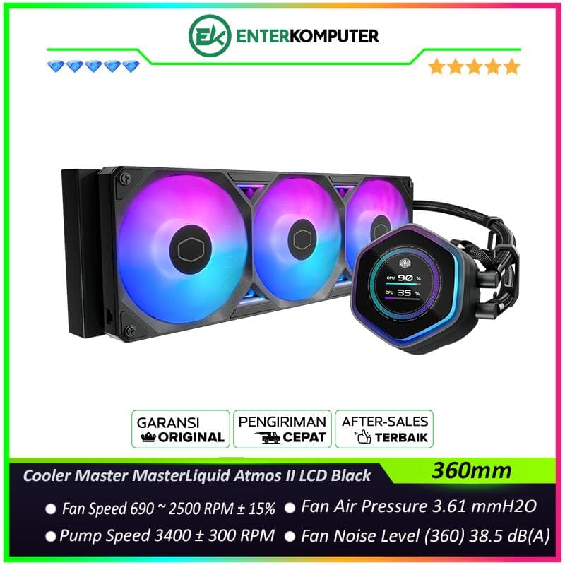 Cooler Master MasterLiquid Atmos II 360 LCD Black - foto 1