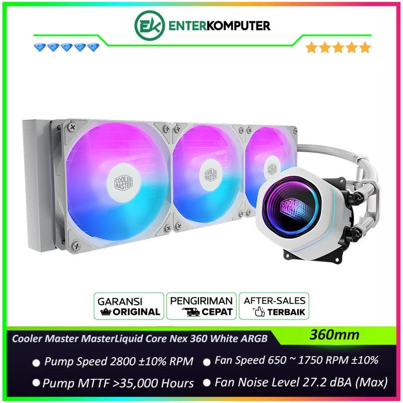 Cooler Master MasterLiquid Core Nex 360 White ARGB - foto 1