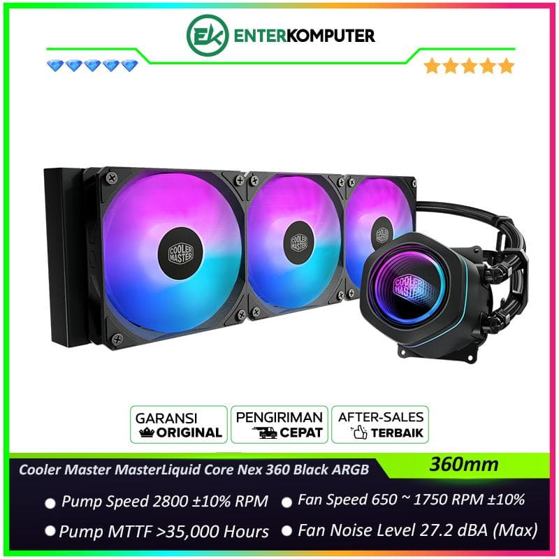Cooler Master MasterLiquid Core Nex 360 Black ARGB - foto 1