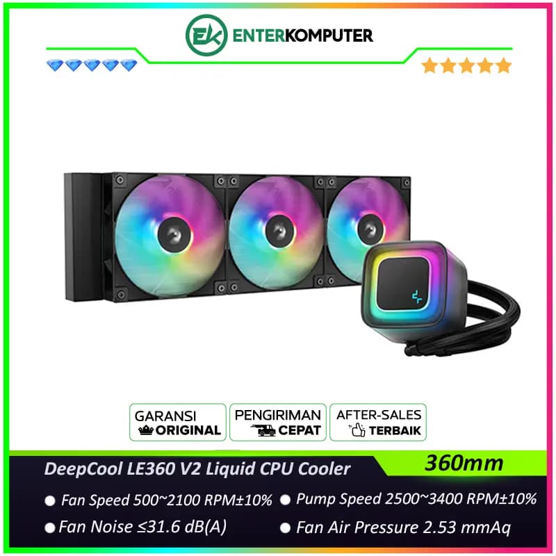 DeepCool LE360 V2 360mm Liquid CPU Cooler - foto 1