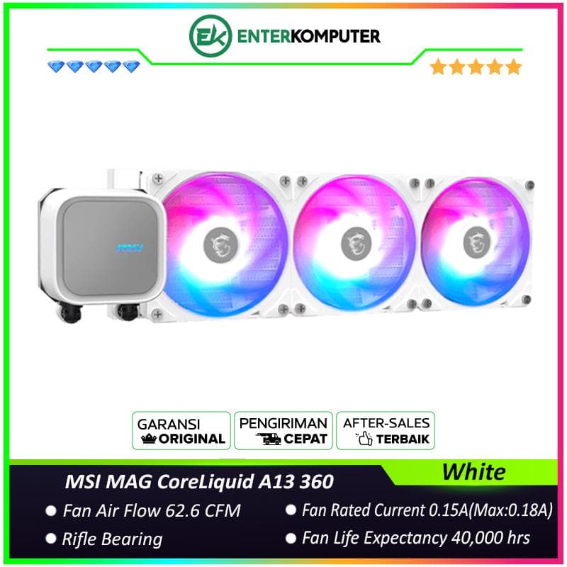 MSI MAG CoreLiquid A13 360 White - Support LGA1700/LGA1851/AM5 - foto 1