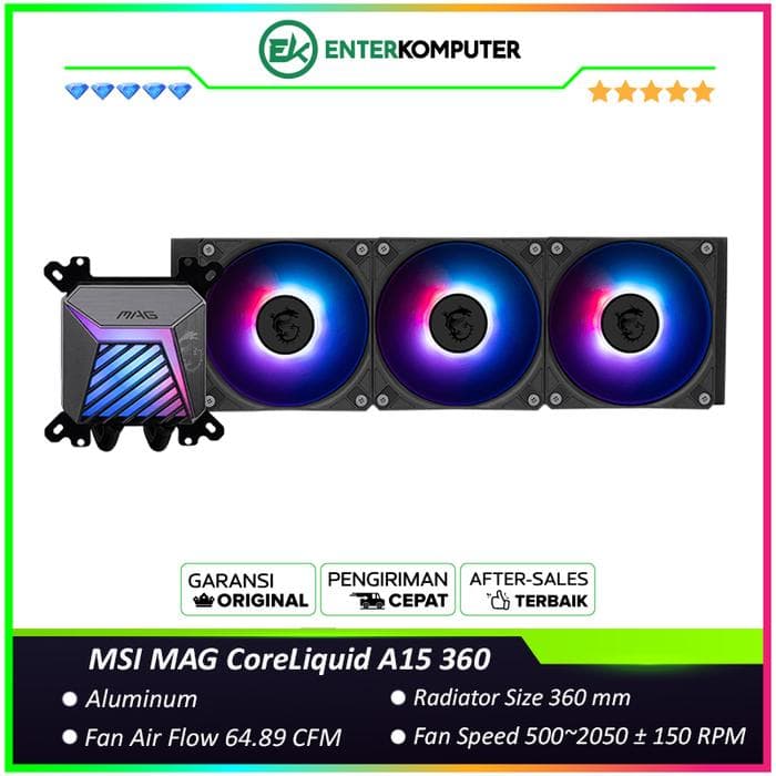 MSI MAG CoreLiquid A15 360 - Support LGA1700/LGA1851/AM4/AM5 - foto 1