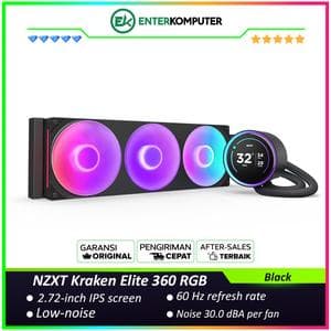 NZXT Kraken Elite 360 RGB Black 360mm AIO Liquid Cooler with 2.72 IPS LCD & RGB - foto 1