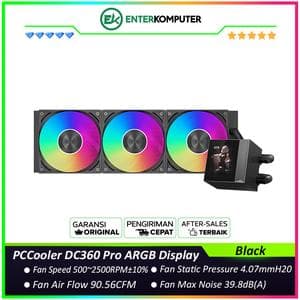 PCCooler DC360 Pro ARGB Display Black 2.4 IPS Screen Liquid Cooler - foto 1