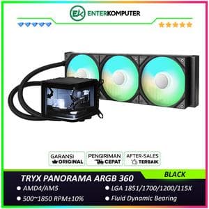 TRYX PANORAMA ARGB 360 BLACK L-shaped AMOLED Screen Liquid Cooler - foto 1