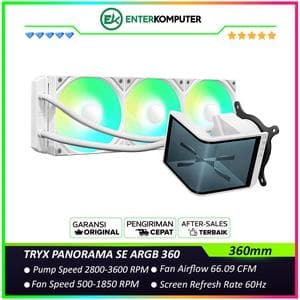 TRYX PANORAMA SE ARGB 360 WHITE Rotatable AMOLED Screen Liquid Cooler - foto 1