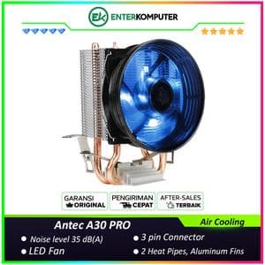 Antec A30 PRO Air Cooler - 2 Direct-Touch Copper Heat Pipes with Blue LED Design - Compatibility All Socket (AM5 Ready) - foto 1