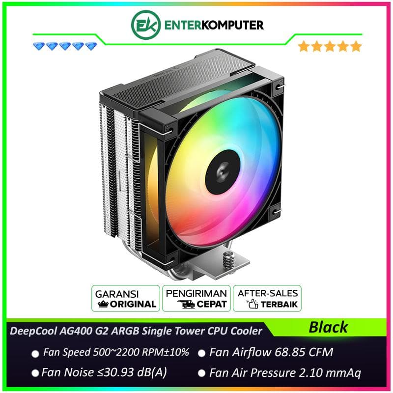 DeepCool AG400 G2 ARGB Single Tower CPU Cooler - foto 1