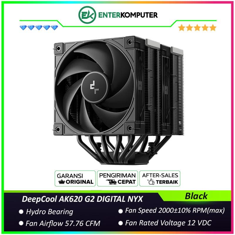 DeepCool AK620 G2 DIGITAL NYX AI Dynamic Adjustment CPU Cooler with Digital Display - foto 1