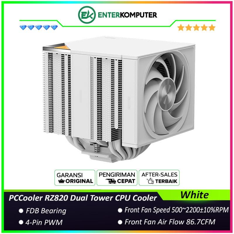 PCCooler RZ820 White Dual Tower CPU Cooler - foto 1