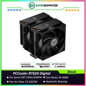 PCCooler RT620 Digital Dual Tower CPU Cooler with Smart Digital Monitor - foto 1