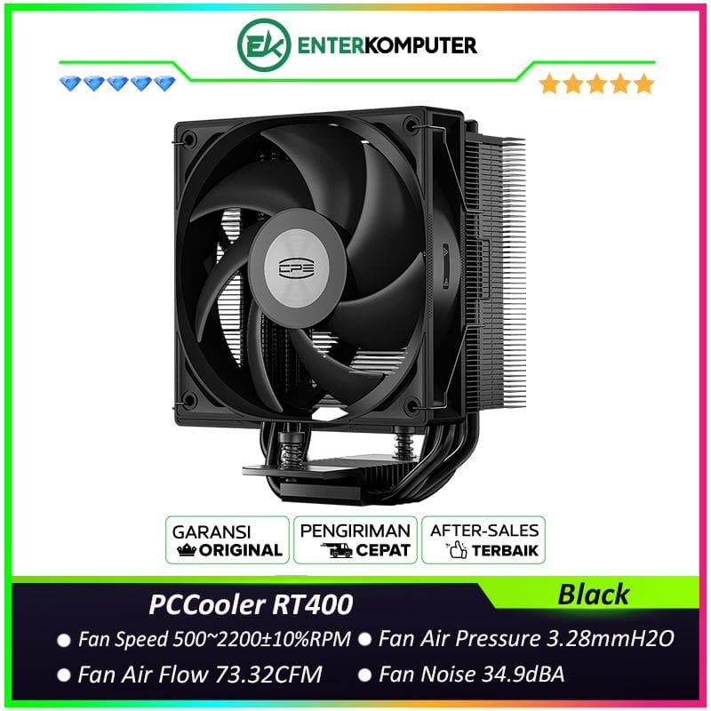 PCCooler RT400 Black Tower CPU Cooler - foto 1