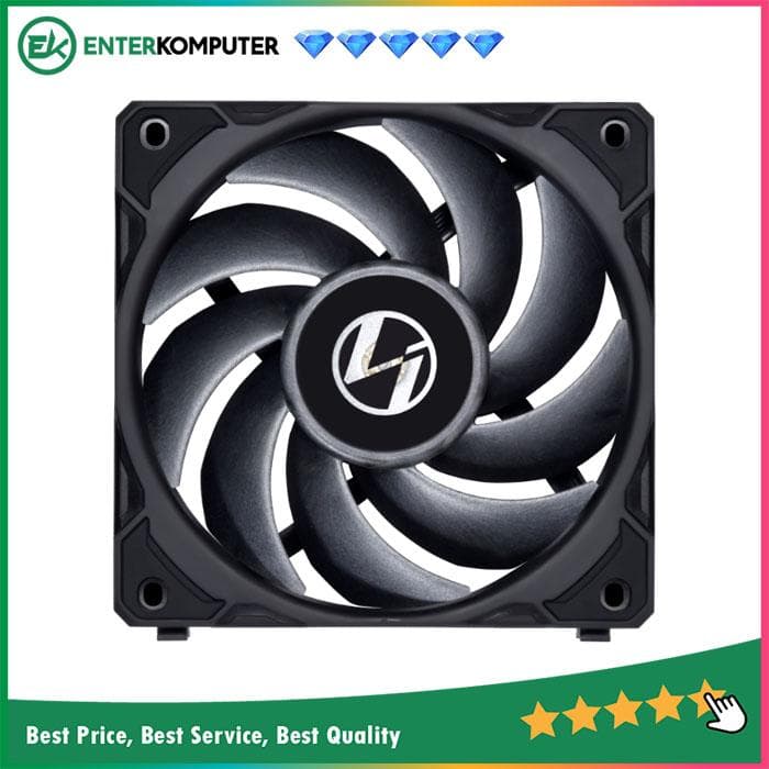 LIAN LI UNI FAN P28 (P28120-1B) BLACK - 12CM Fan - Single Pack - foto 1