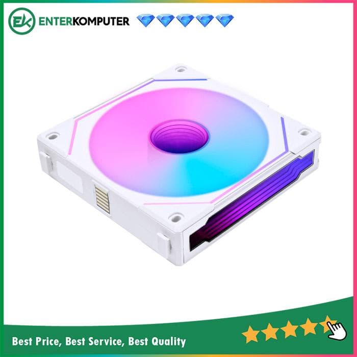 LIAN LI UNI FAN SL-INFINITY 120 Reverse Blade WHITE - SINGLE FAN - 12CM ARGB FAN - Infinity Mirror ARGB Fan - foto 1