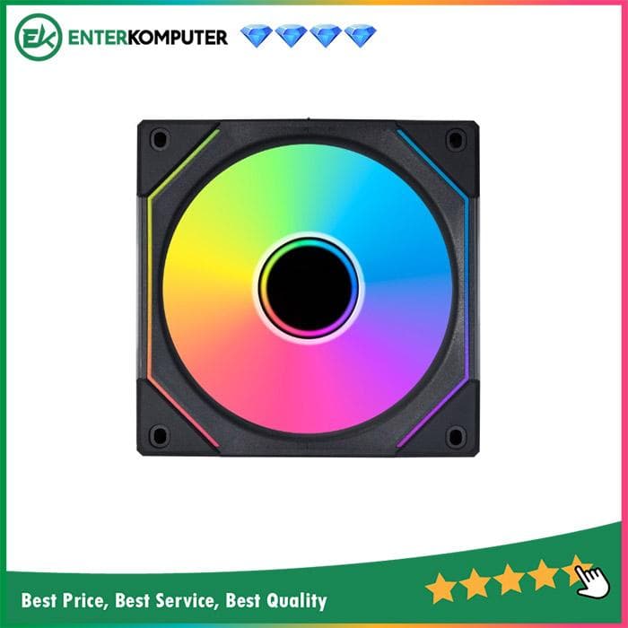 LIAN LI UNI FAN SL-INFINITY 120 BLACK - 3PCS 12CM ARGB FAN & CONTROLLER - Infinity Mirror ARGB Fan - foto 1