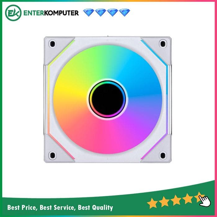 LIAN LI UNI FAN SL-INFINITY 120 WHITE - 3PCS 12CM ARGB FAN & CONTROLLER - Infinity Mirror ARGB Fan - foto 1