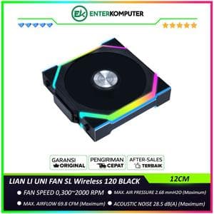 LIAN LI UNI FAN SL Wireless 120 BLACK Single Pack - Two Light Zones for An Enhanced Visual Experience - 12SL1W1B - foto 1