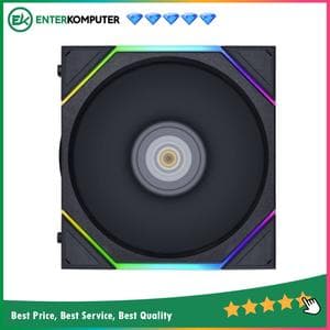 LIAN LI UNI FAN TL120 BLACK Single Pack - ART of Cooling Redefined - Dual Zone Lighting Effects - Customisable Fan Speed and Dazzle with Infinity Mirror - foto 1