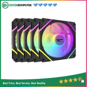Aigo DarkFlash DM12 PRO Black 12CM PWM A-RGB Fan (5 x 12CM Fan A-RGB) - foto 1