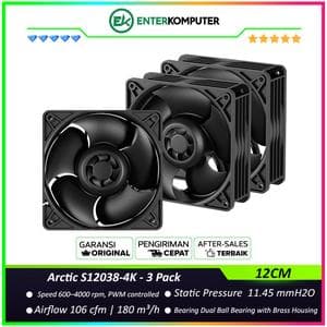Arctic S12038-4K 12CM 4K RPM Server Fan (3 Pack) - foto 1