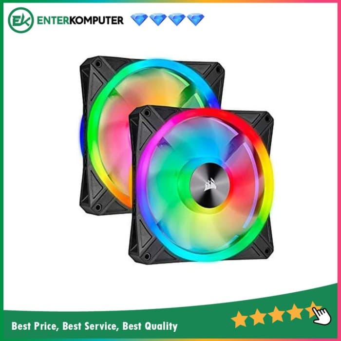Corsair iCUE QL140 RGB (Twin Pack) - With Lighting Node CORE - 14CM Fan - foto 1